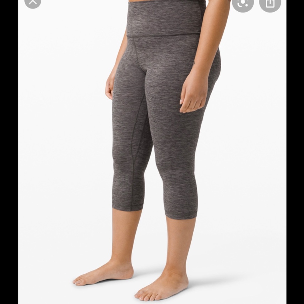 LULULEMON CAPRI CROP PANTS WIDE LEG 21" GREY - Picture 1 of 3